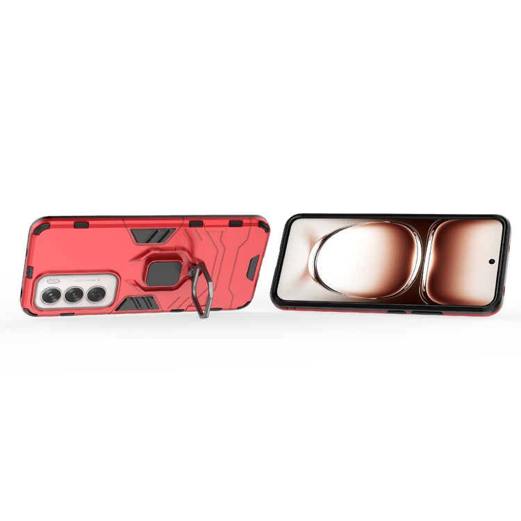 For OPPO Reno12 Global PC + TPU Shockproof Protective Phone Case with Magnetic Ring Holder