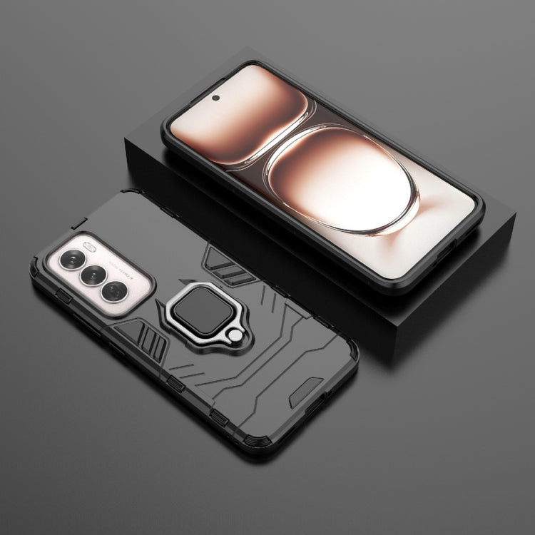For OPPO Reno12 Global PC + TPU Shockproof Protective Phone Case with Magnetic Ring Holder