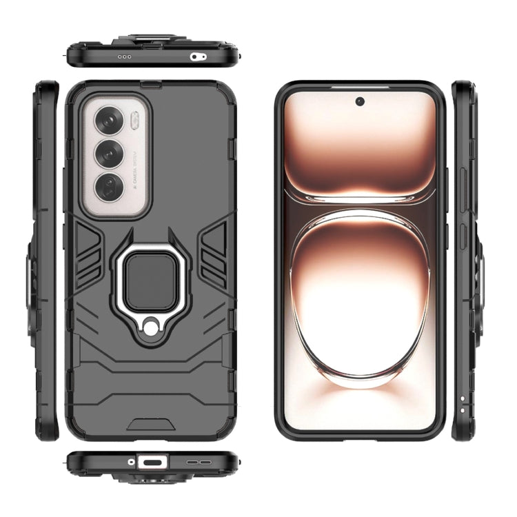 For OPPO Reno12 Global PC + TPU Shockproof Protective Phone Case with Magnetic Ring Holder