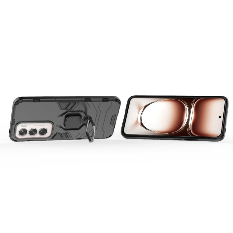 For OPPO Reno12 Global PC + TPU Shockproof Protective Phone Case with Magnetic Ring Holder