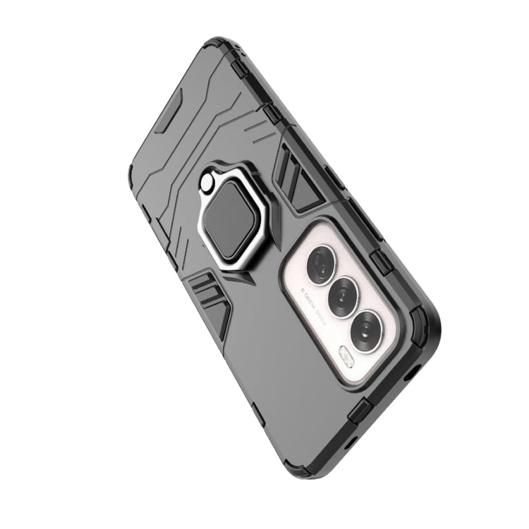 For OPPO Reno12 Global PC + TPU Shockproof Protective Phone Case with Magnetic Ring Holder