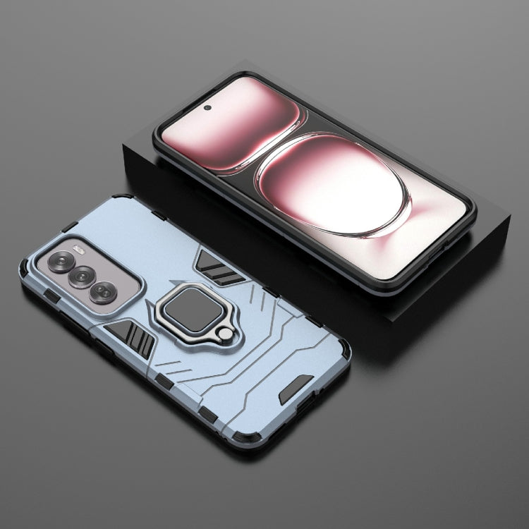 For OPPO Reno12 Pro Global PC + TPU Shockproof Protective Phone Case with Magnetic Ring Holder