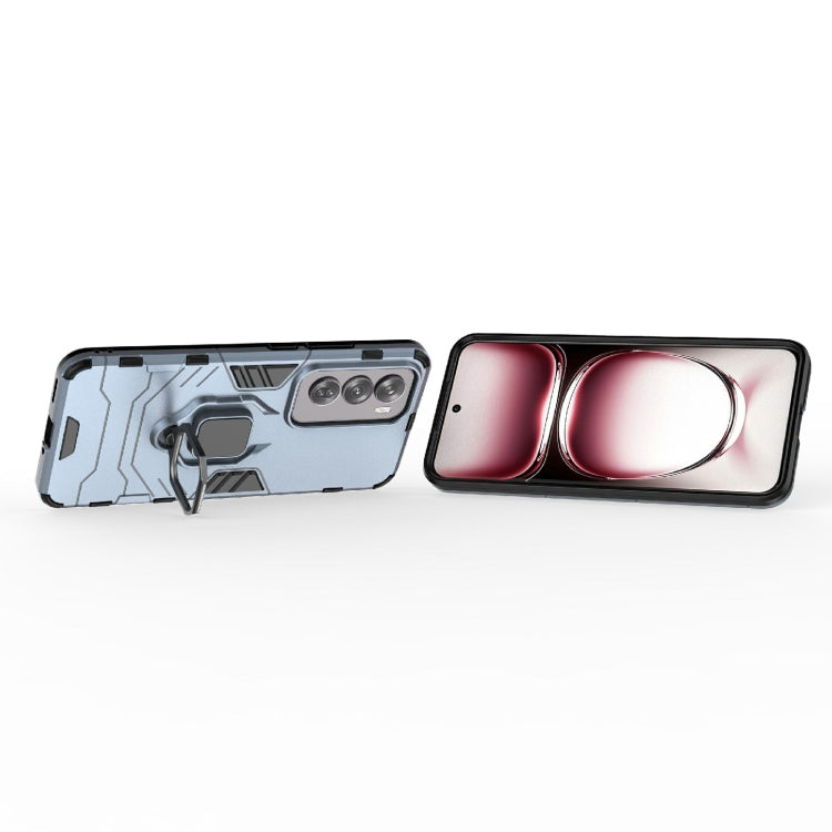 For OPPO Reno12 Pro Global PC + TPU Shockproof Protective Phone Case with Magnetic Ring Holder
