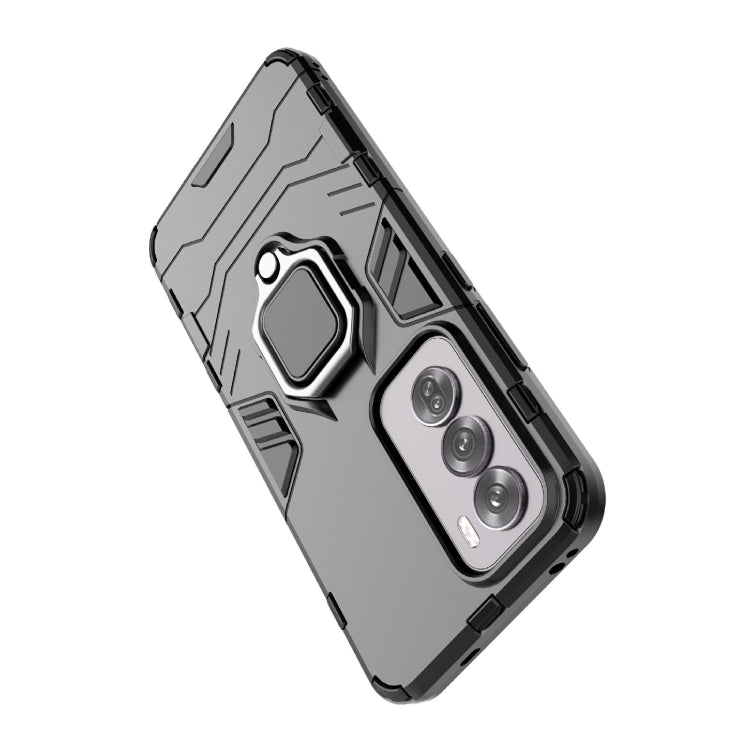 For OPPO Reno12 Pro Global PC + TPU Shockproof Protective Phone Case with Magnetic Ring Holder