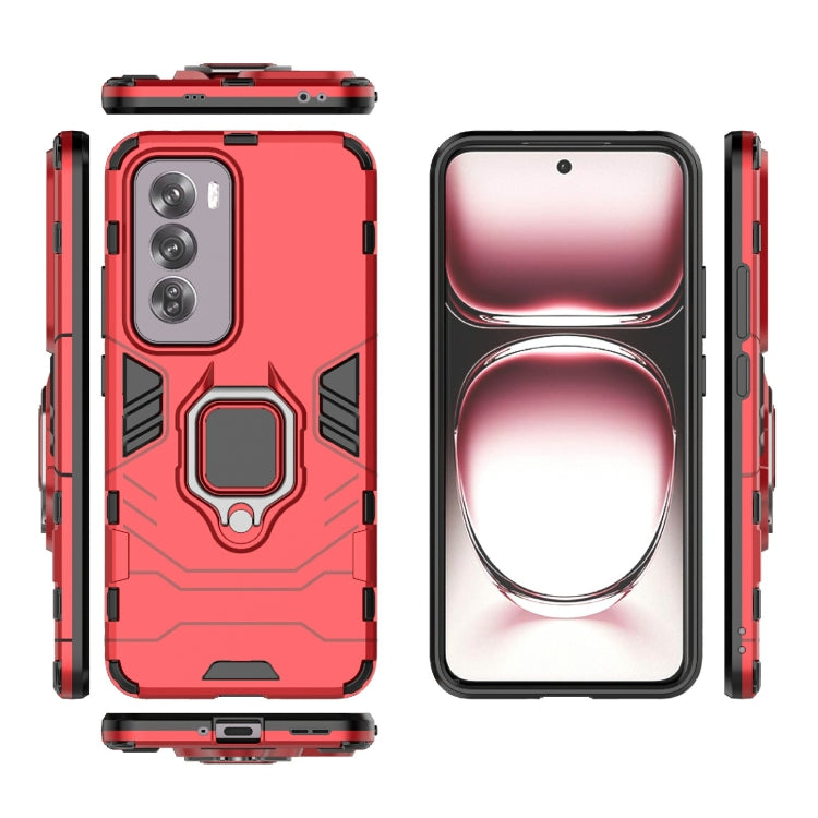 For OPPO Reno12 Pro Global PC + TPU Shockproof Protective Phone Case with Magnetic Ring Holder
