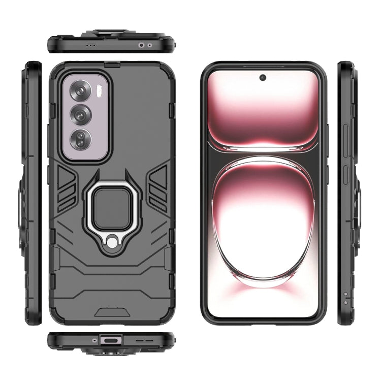 For OPPO Reno12 Pro Global PC + TPU Shockproof Protective Phone Case with Magnetic Ring Holder