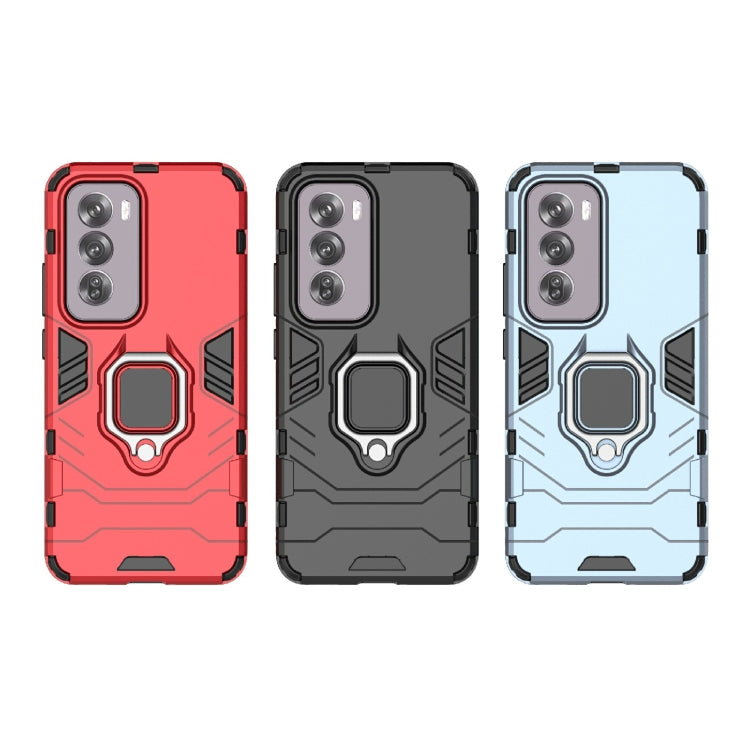 For OPPO Reno12 Pro Global PC + TPU Shockproof Protective Phone Case with Magnetic Ring Holder
