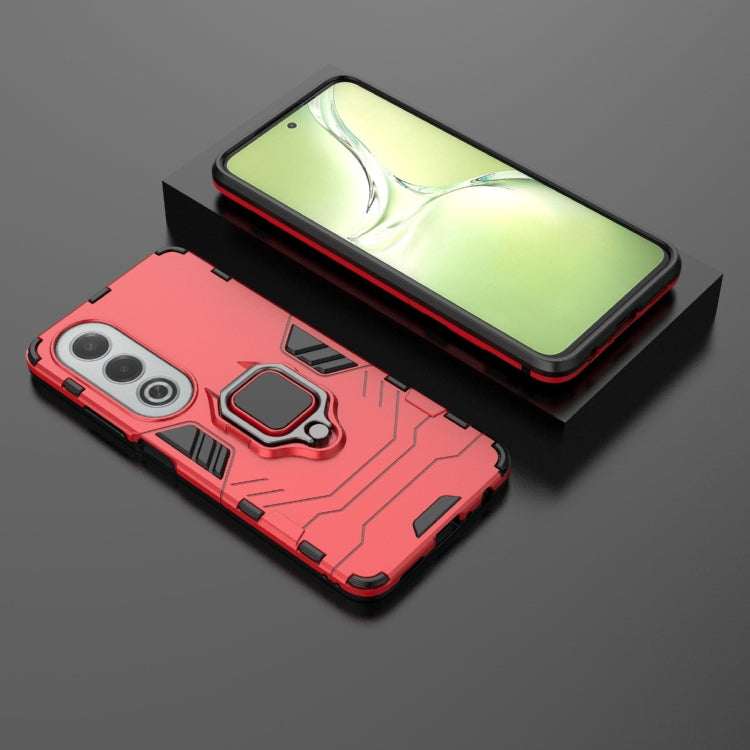For OPPO K12X 5G Global PC + TPU Shockproof Protective Phone Case with Magnetic Ring Holder
