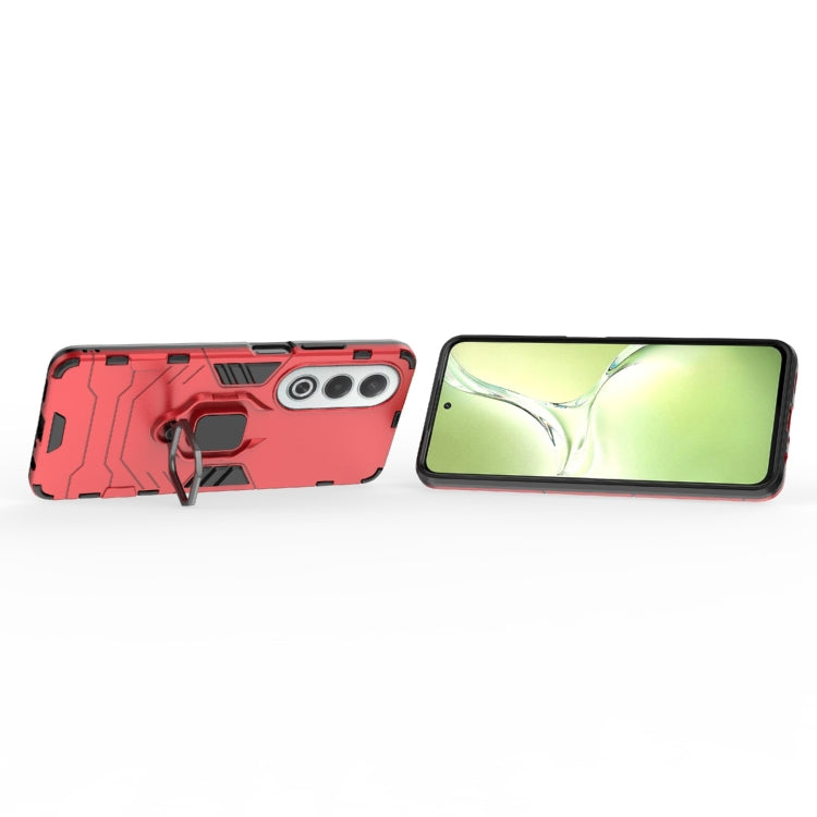 For OPPO K12X 5G Global PC + TPU Shockproof Protective Phone Case with Magnetic Ring Holder