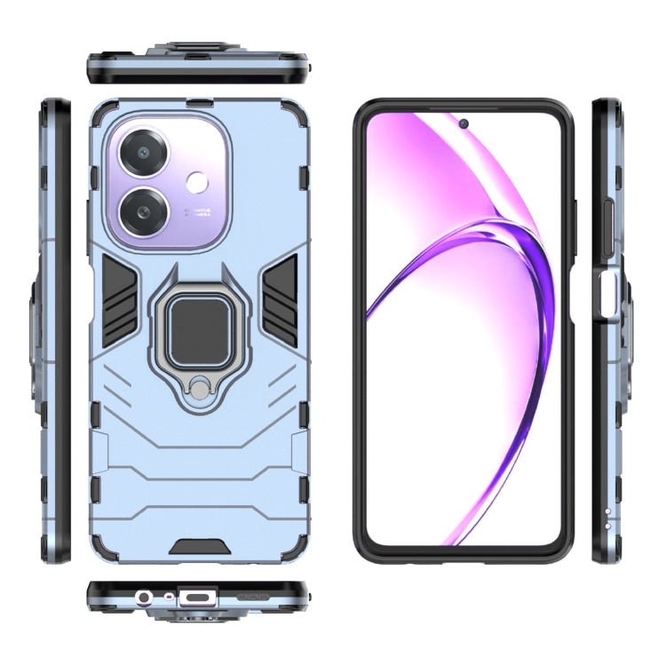 For OPPO A3x 5G PC + TPU Shockproof Protective Phone Case with Magnetic Ring Holder