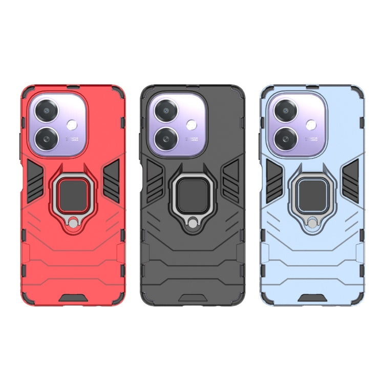 For OPPO A3x 5G PC + TPU Shockproof Protective Phone Case with Magnetic Ring Holder