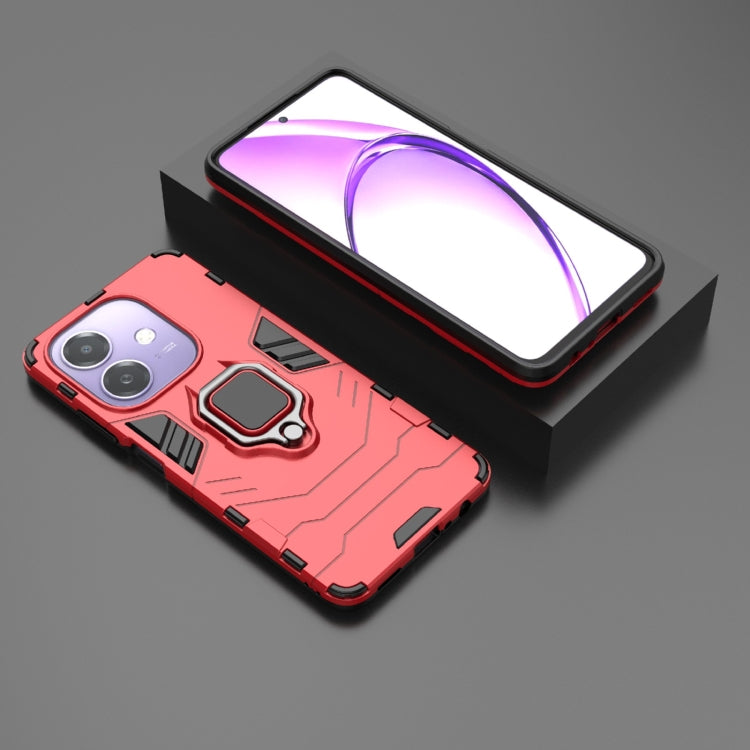 For OPPO A3x 5G PC + TPU Shockproof Protective Phone Case with Magnetic Ring Holder