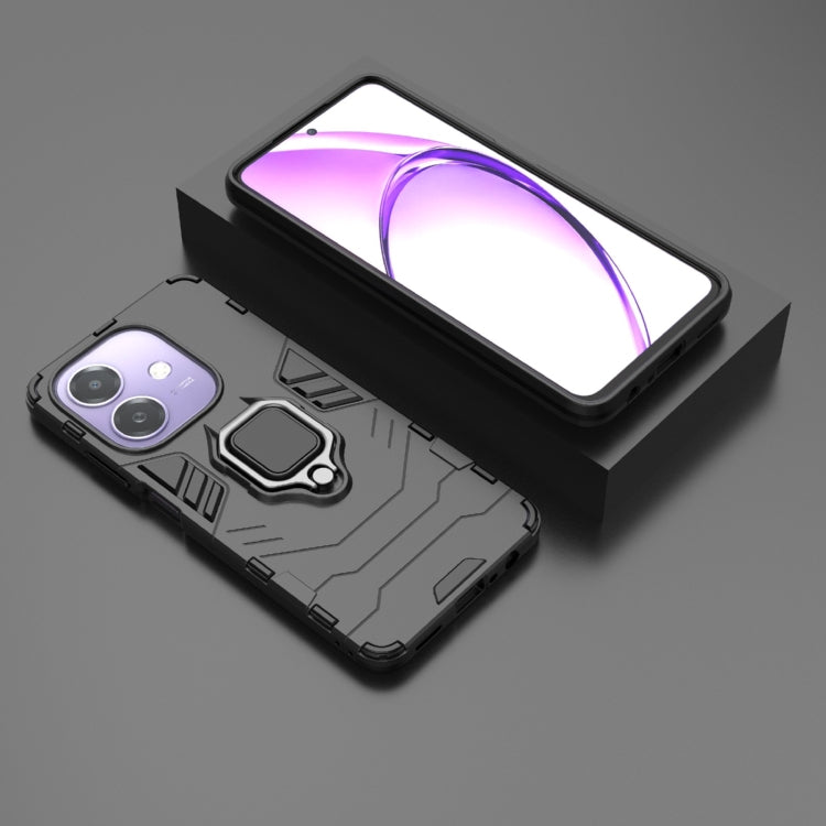 For OPPO A3x 5G PC + TPU Shockproof Protective Phone Case with Magnetic Ring Holder