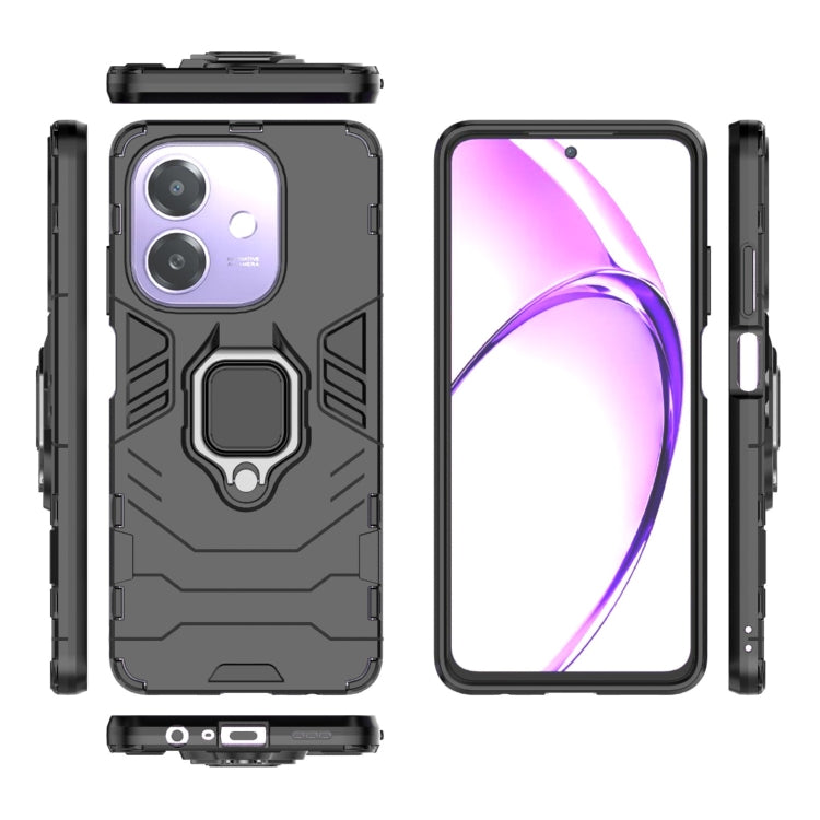 For OPPO A3x 5G PC + TPU Shockproof Protective Phone Case with Magnetic Ring Holder