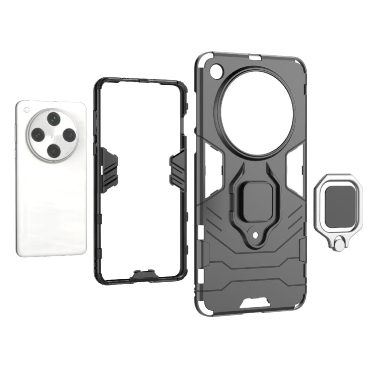 For OPPO Find X8 Pro PC + TPU Shockproof Protective Phone Case with Magnetic Ring Holder