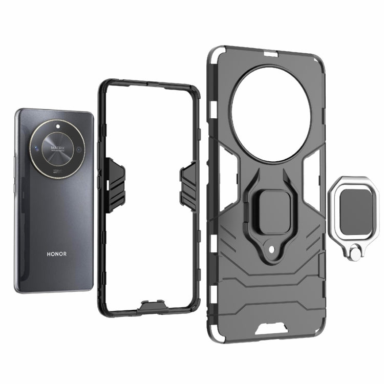 For Honor X50 PC + TPU Shockproof Protective Phone Case with Magnetic Ring Holder