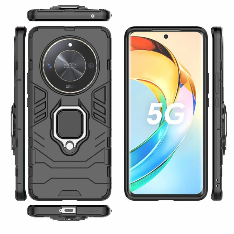 For Honor X50 PC + TPU Shockproof Protective Phone Case with Magnetic Ring Holder