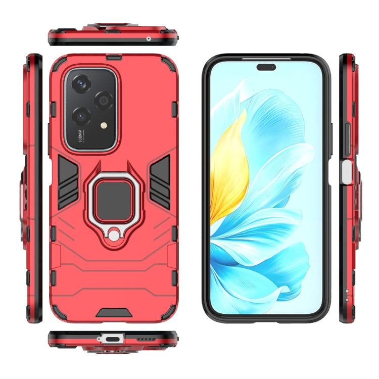 For Honor 200 Lite Global PC + TPU Shockproof Protective Phone Case with Magnetic Ring Holder