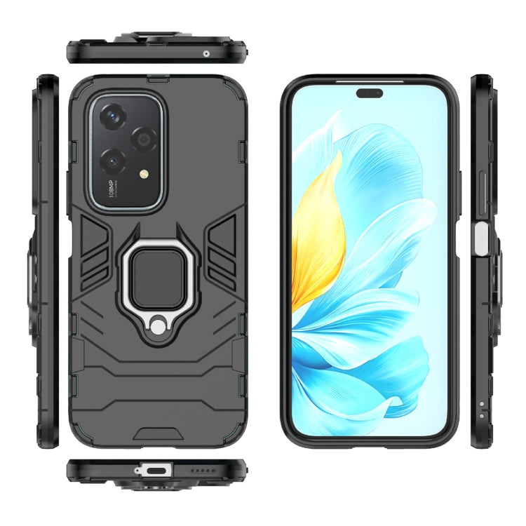 For Honor 200 Lite Global PC + TPU Shockproof Protective Phone Case with Magnetic Ring Holder