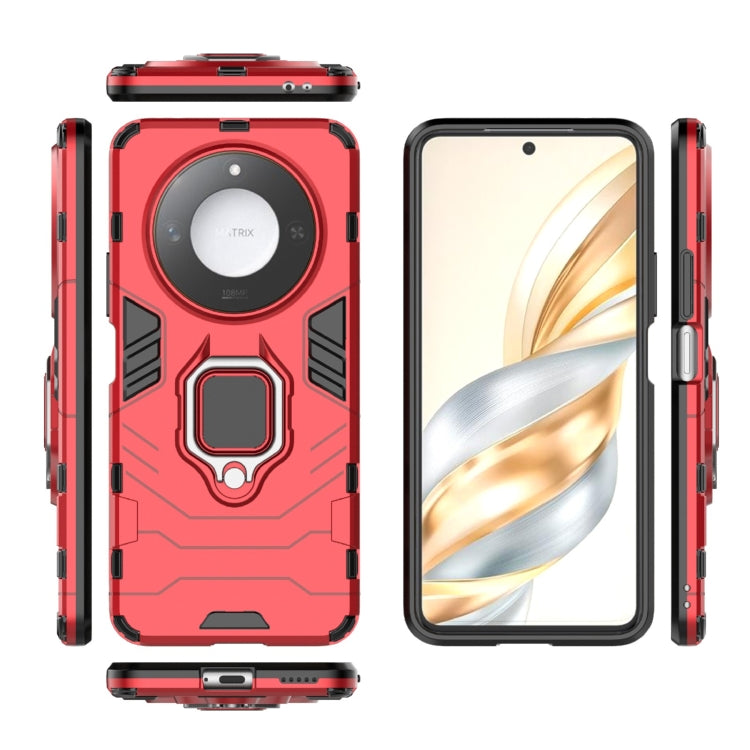 For Honor X60 5G PC + TPU Shockproof Protective Phone Case with Magnetic Ring Holder