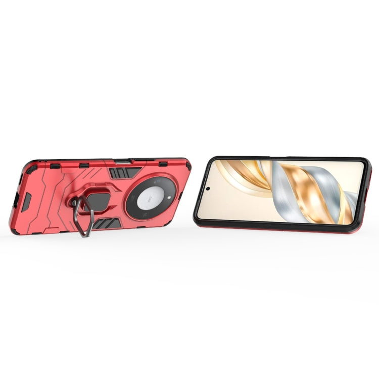 For Honor X60 5G PC + TPU Shockproof Protective Phone Case with Magnetic Ring Holder