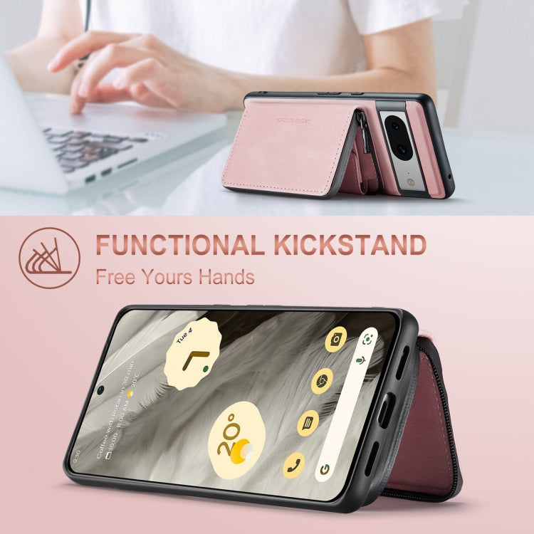 For Google Pixel 8 JEEHOOD Magnetic Zipper Wallet Phone Leather Case