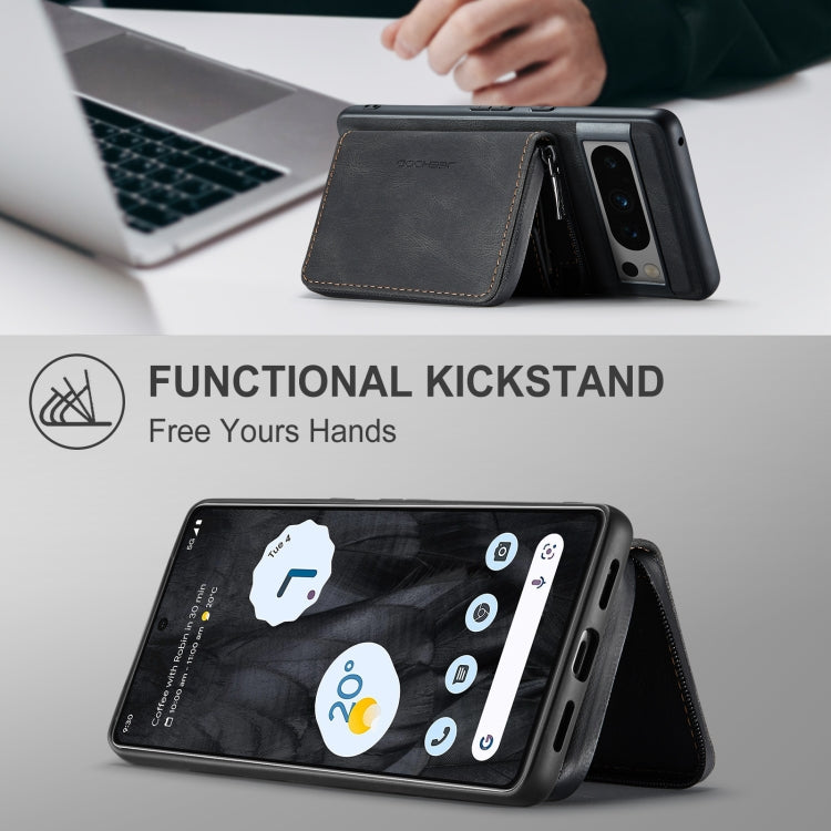 For Google Pixel 8 Pro JEEHOOD Magnetic Zipper Wallet Phone Leather Case