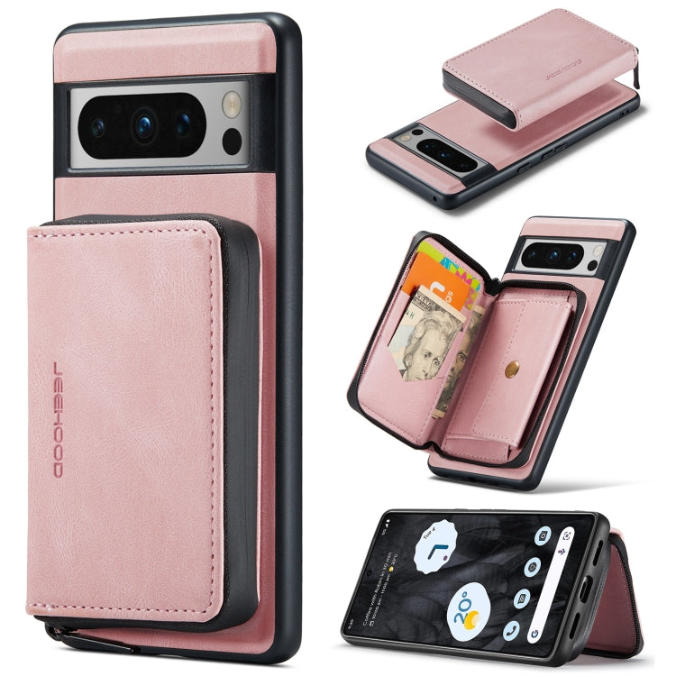 For Google Pixel 8 Pro JEEHOOD Magnetic Zipper Wallet Phone Leather Case