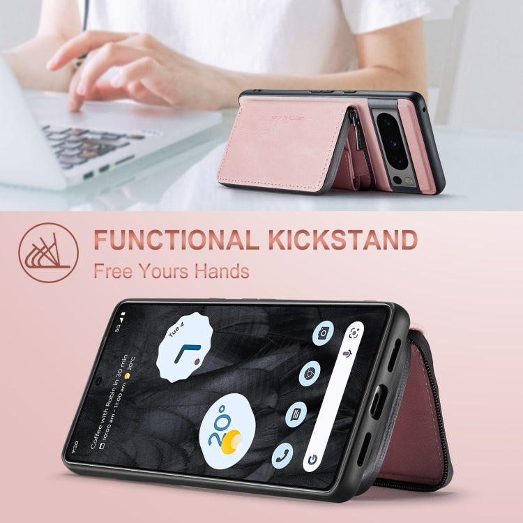 For Google Pixel 8 Pro JEEHOOD Magnetic Zipper Wallet Phone Leather Case