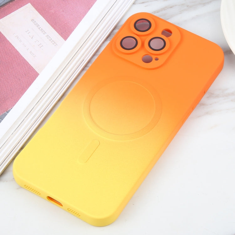 For iPhone 16 Pro Max Liquid TPU Silicone Gradient MagSafe Phone Case
