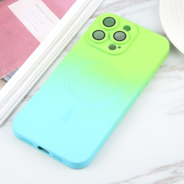 For iPhone 16 Pro Max Liquid TPU Silicone Gradient MagSafe Phone Case