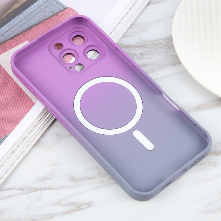 For iPhone 16 Pro Liquid TPU Silicone Gradient MagSafe Phone Case