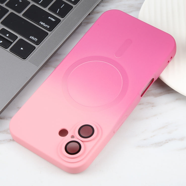 For iPhone 16 Plus Liquid TPU Silicone Gradient MagSafe Phone Case