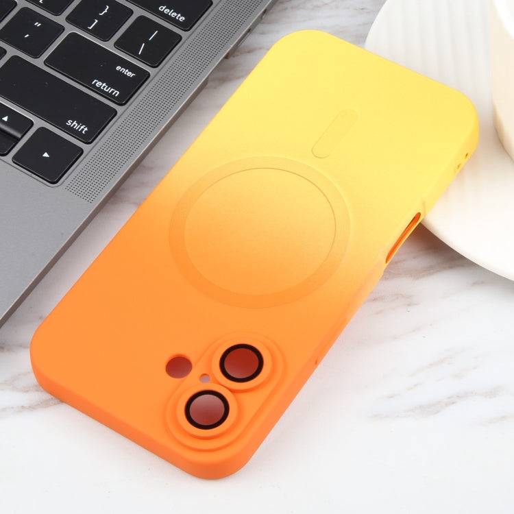 For iPhone 16 Plus Liquid TPU Silicone Gradient MagSafe Phone Case