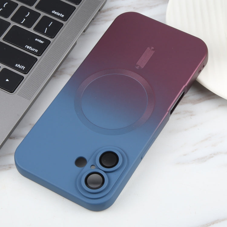 For iPhone 16 Plus Liquid TPU Silicone Gradient MagSafe Phone Case