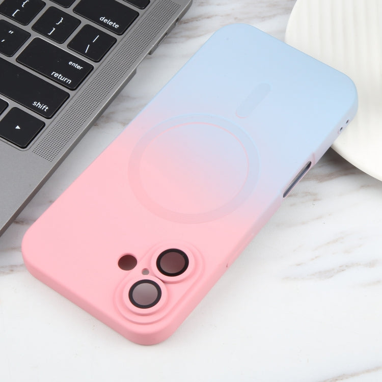For iPhone 16 Plus Liquid TPU Silicone Gradient MagSafe Phone Case