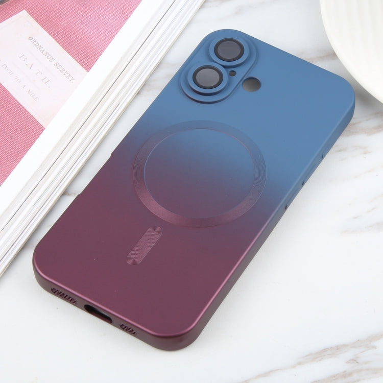 For iPhone 16 Liquid TPU Silicone Gradient MagSafe Phone Case