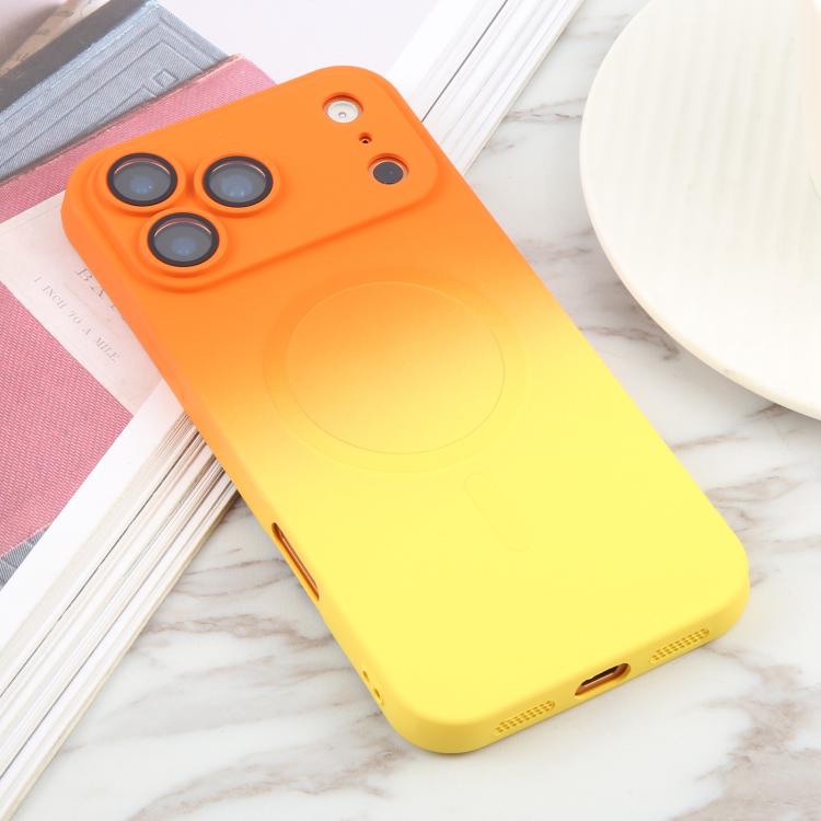 For iPhone 17 Pro Max Liquid TPU Silicone Gradient MagSafe Phone Case
