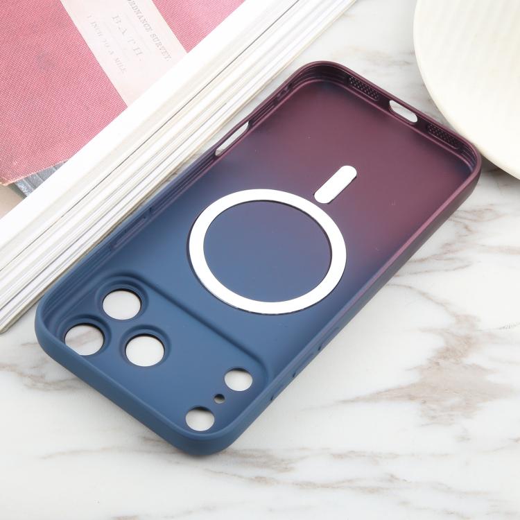 For iPhone 17 Pro Max Liquid TPU Silicone Gradient MagSafe Phone Case