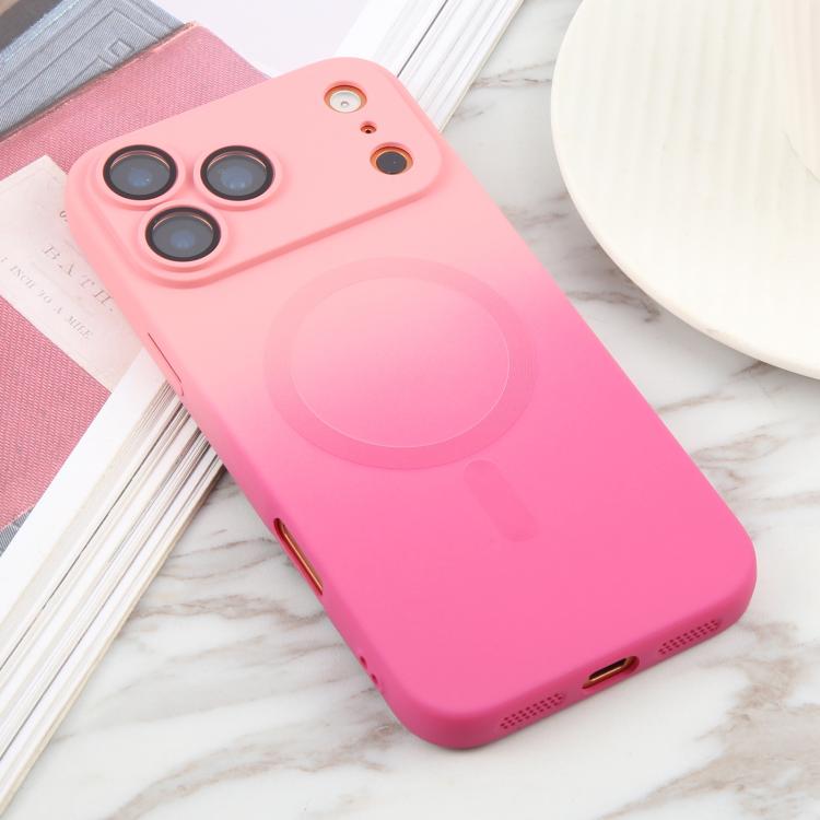For iPhone 17 Pro Liquid TPU Silicone Gradient MagSafe Phone Case