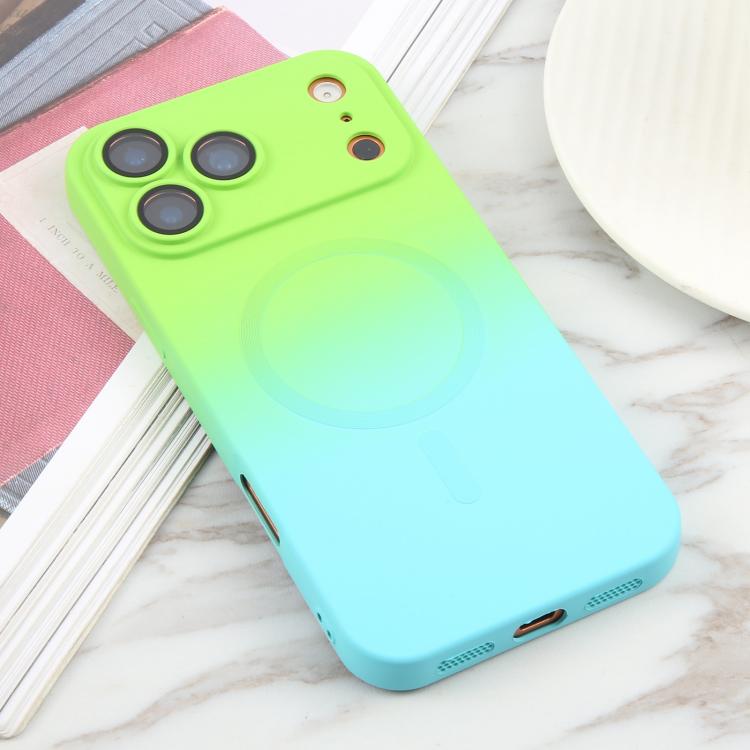 For iPhone 17 Pro Liquid TPU Silicone Gradient MagSafe Phone Case