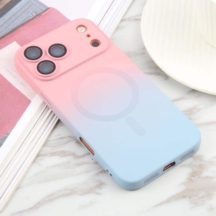 For iPhone 17 Pro Liquid TPU Silicone Gradient MagSafe Phone Case