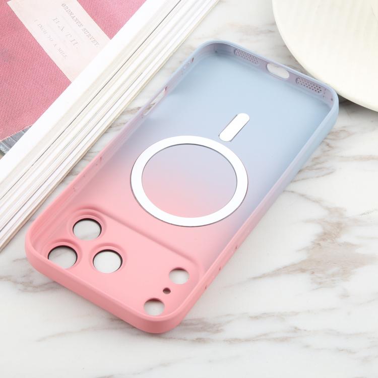 For iPhone 17 Pro Liquid TPU Silicone Gradient MagSafe Phone Case