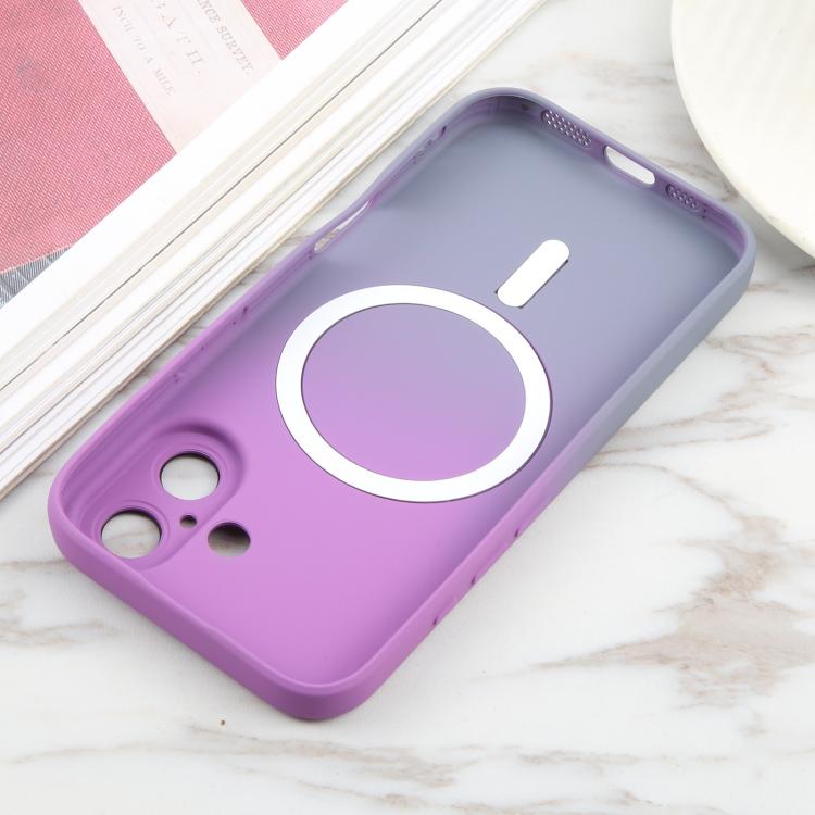 For iPhone 17 Liquid TPU Silicone Gradient MagSafe Phone Case