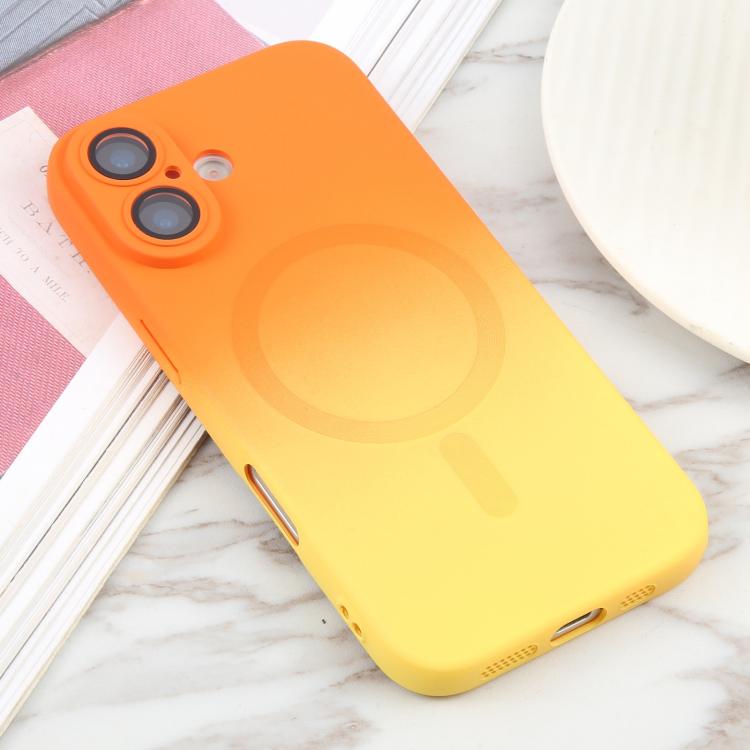 For iPhone 17 Liquid TPU Silicone Gradient MagSafe Phone Case