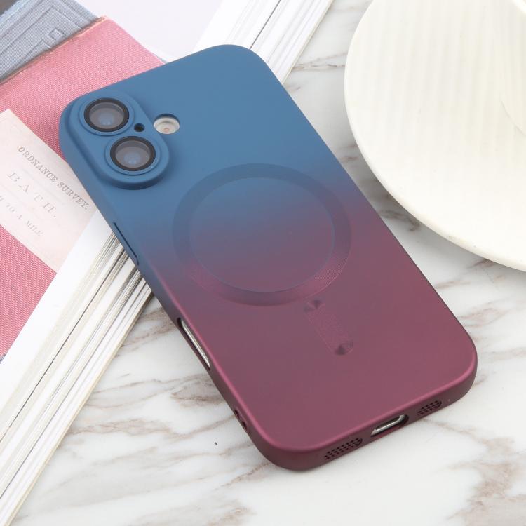 For iPhone 17 Liquid TPU Silicone Gradient MagSafe Phone Case