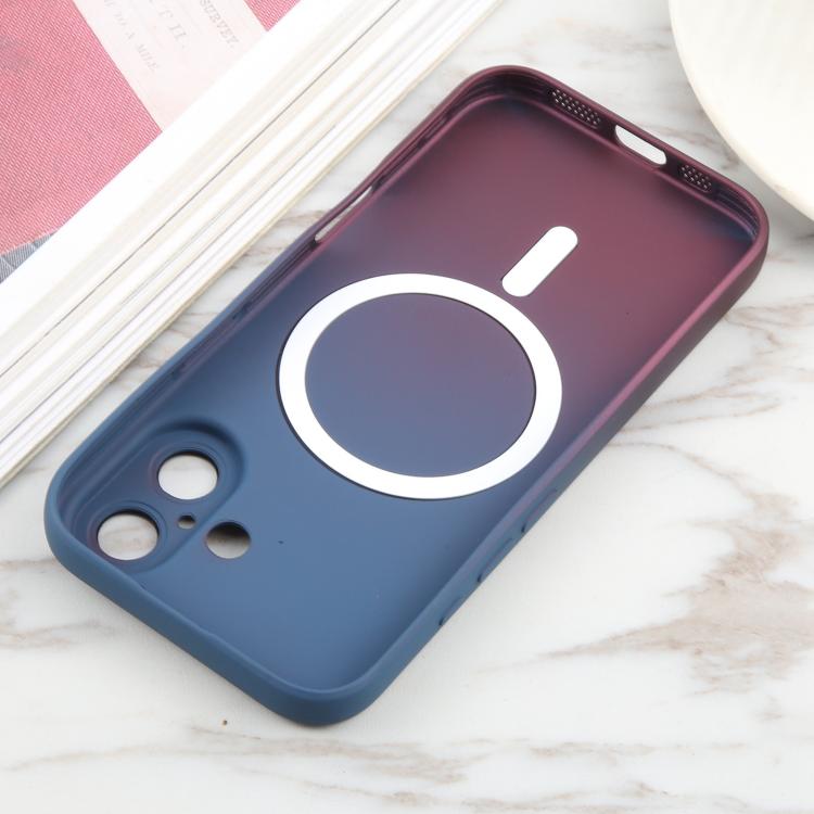 For iPhone 17 Liquid TPU Silicone Gradient MagSafe Phone Case