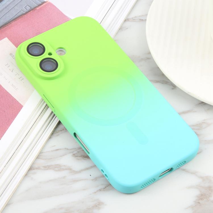For iPhone 17 Liquid TPU Silicone Gradient MagSafe Phone Case