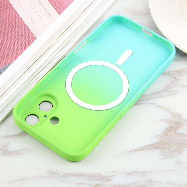 For iPhone 17 Liquid TPU Silicone Gradient MagSafe Phone Case