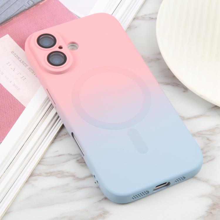 For iPhone 17 Liquid TPU Silicone Gradient MagSafe Phone Case